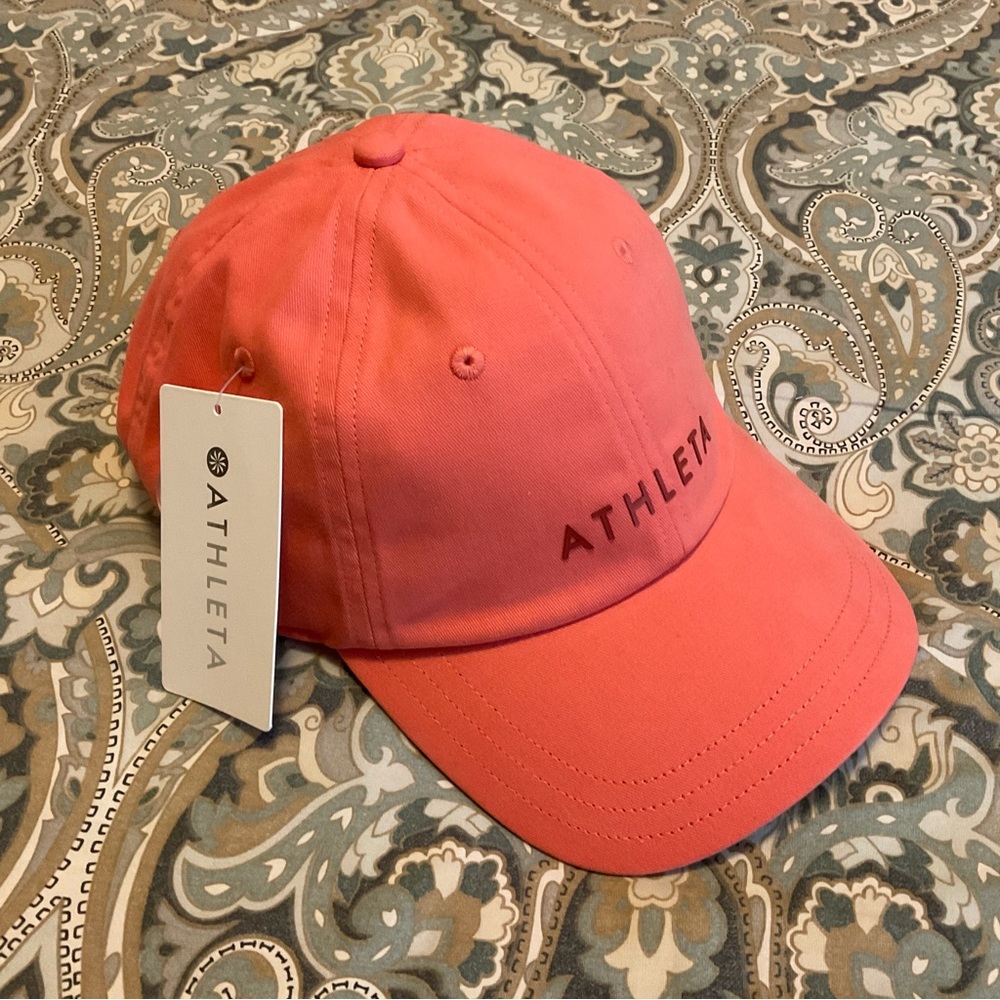 NWT Athleta Relaxed Cap Soft Persimmon Strapback Hat OS